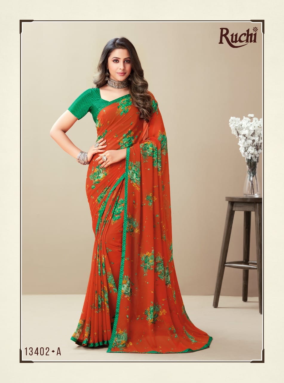 Ruchi Guldasta Nimaya 10th Edition Georgette Ethnic Wear Designer Saree Collection